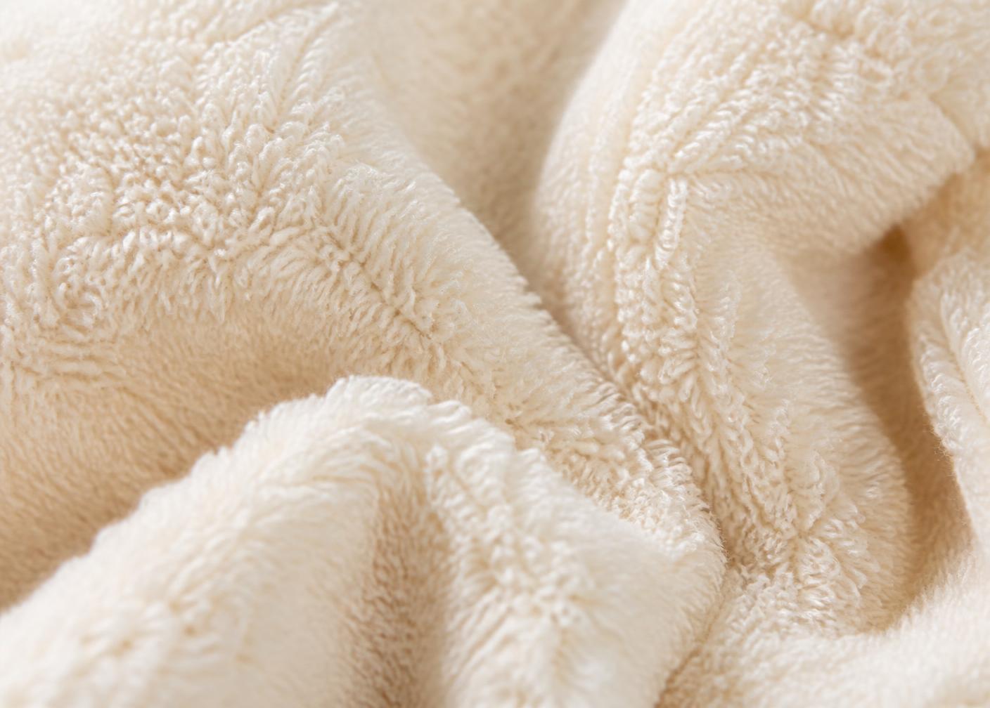 Macro detail of Lumora long-staple cotton loops